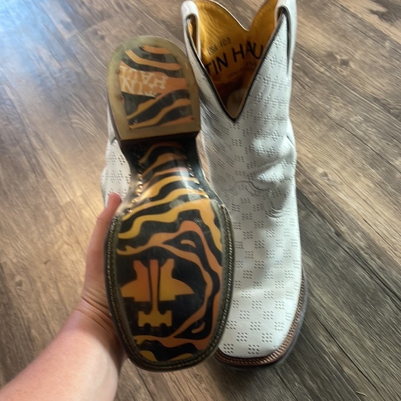 Tim Haul size 10 white wedding boots main image 5